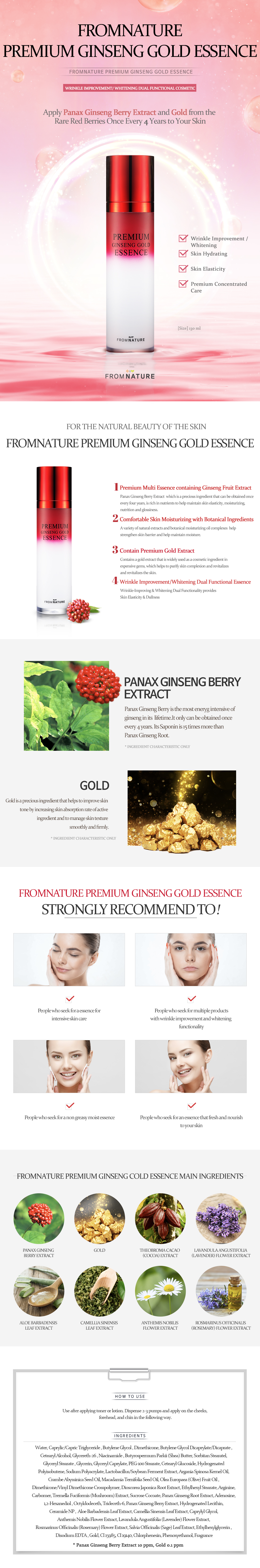 Premium Ginseng Gold Essence 130ml Renewal